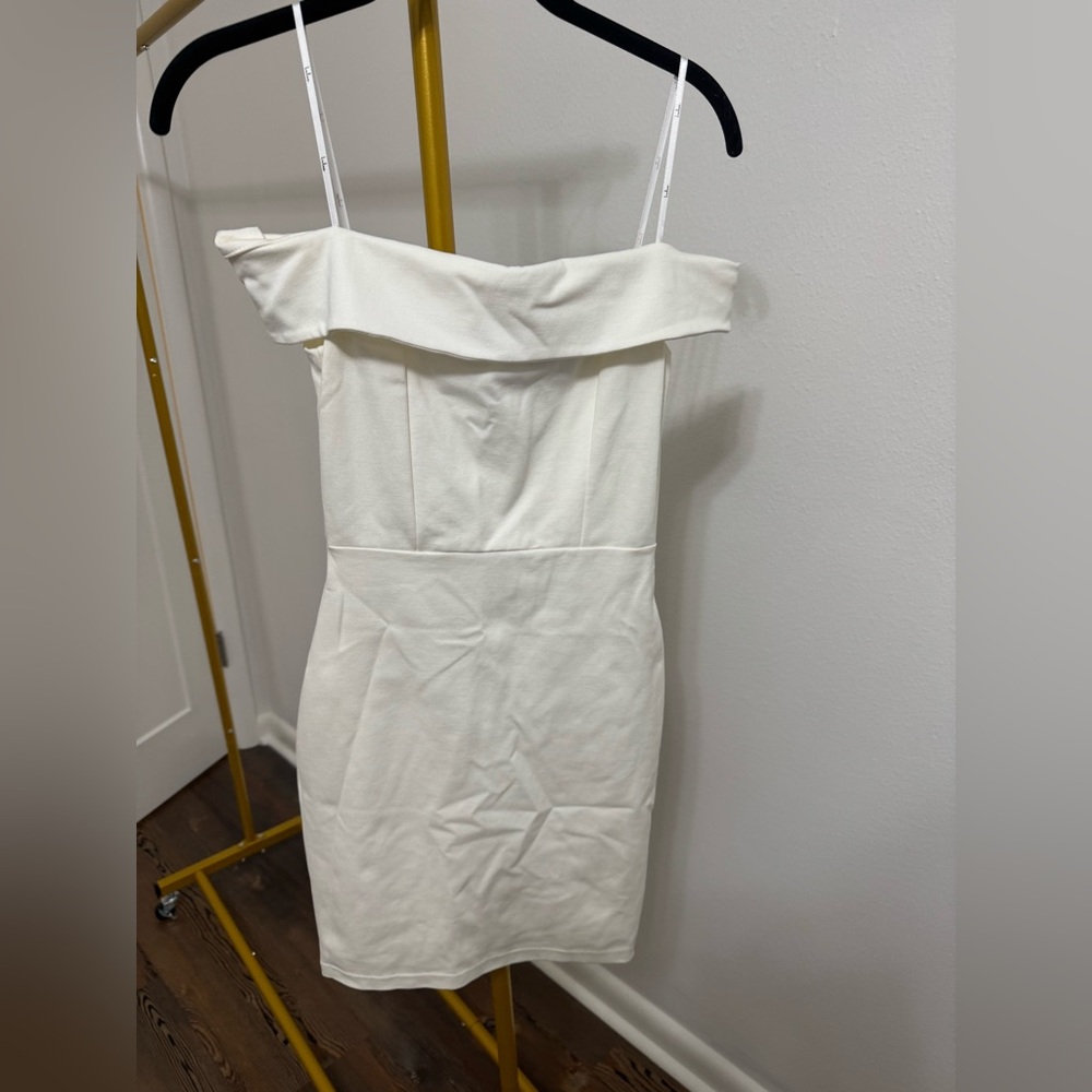 Elegant Off-Shoulder Cream Dress never worn